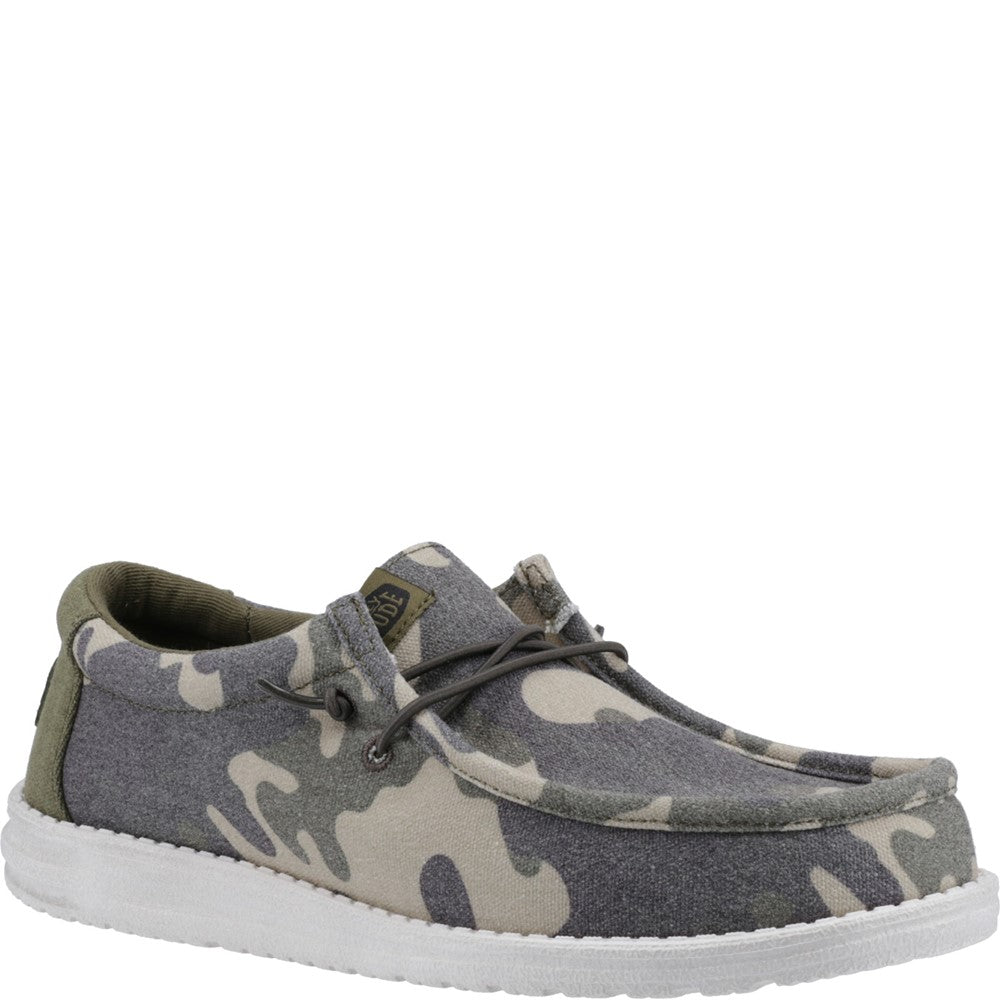 Men's HEYDUDE Wally Washed Camo Shoe