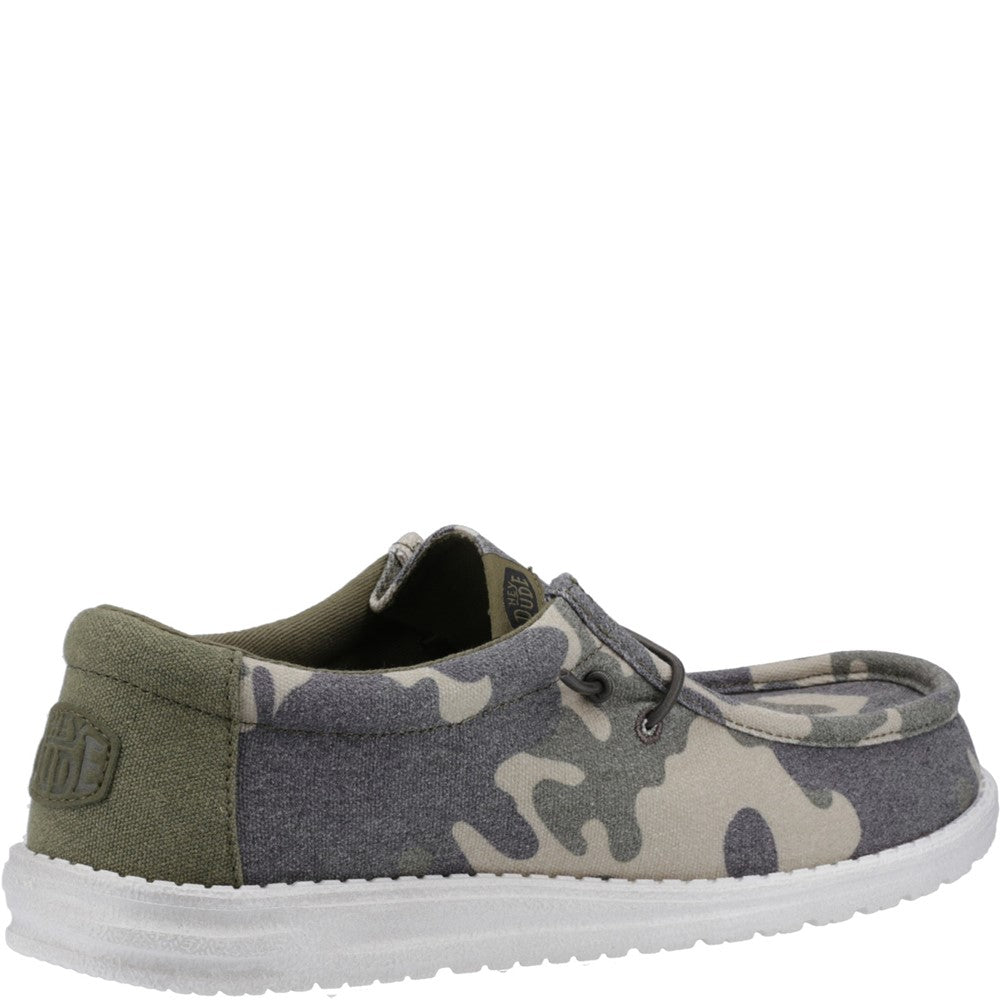 Men's HEYDUDE Wally Washed Camo Shoe