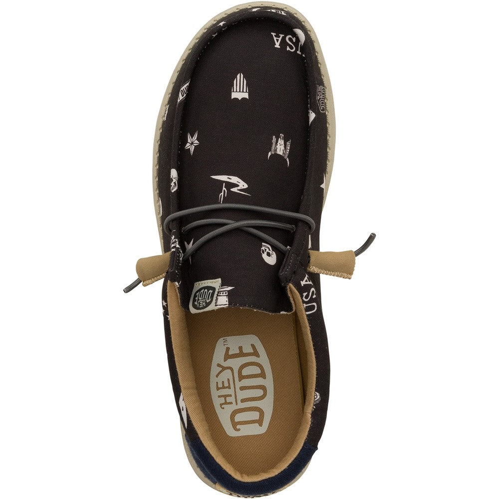 Men's HEYDUDE Wally Stars n Skulls Shoe
