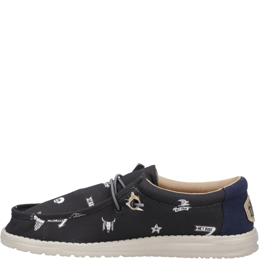 Men's HEYDUDE Wally Stars n Skulls Shoe