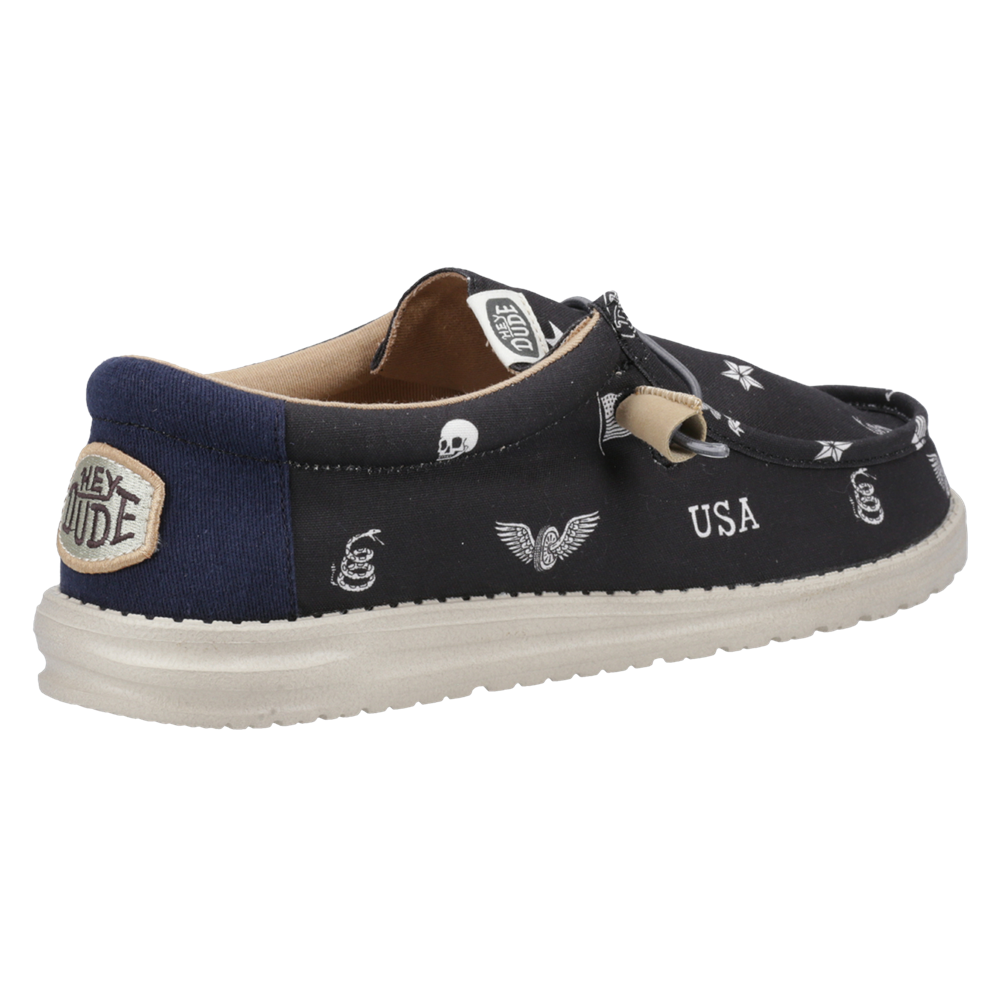 Men's HEYDUDE Wally Stars n Skulls Shoe