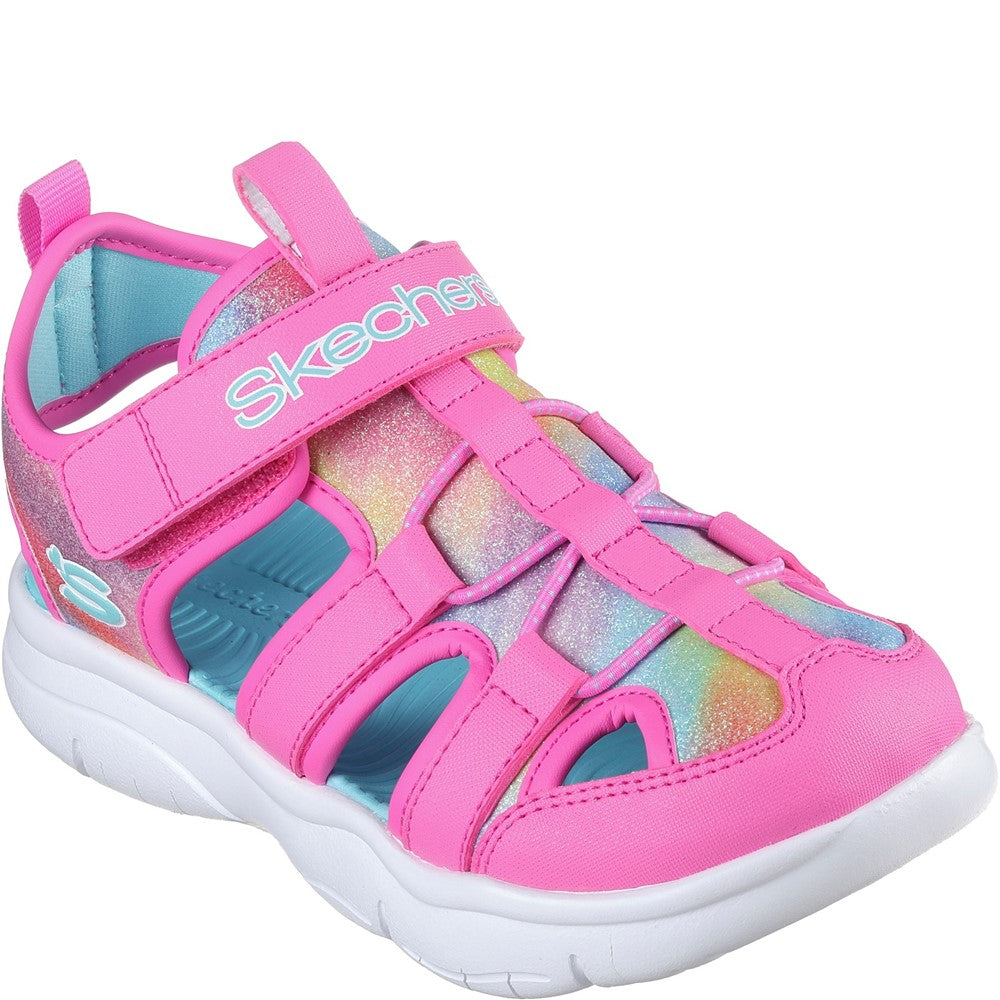 Girls' Skechers Flex Splash Daylight Shimmer Junior Sandal