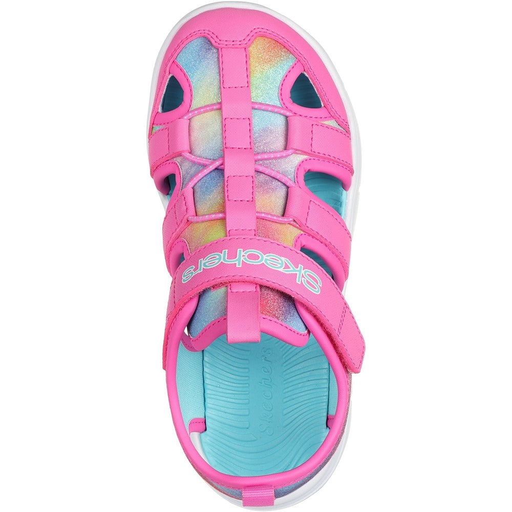 Girls' Skechers Flex Splash Daylight Shimmer Junior Sandal