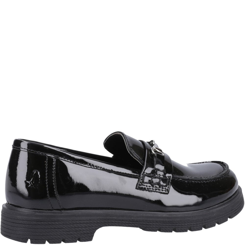 Girls' Hush Puppies Lydia Patent Senior School Shoe