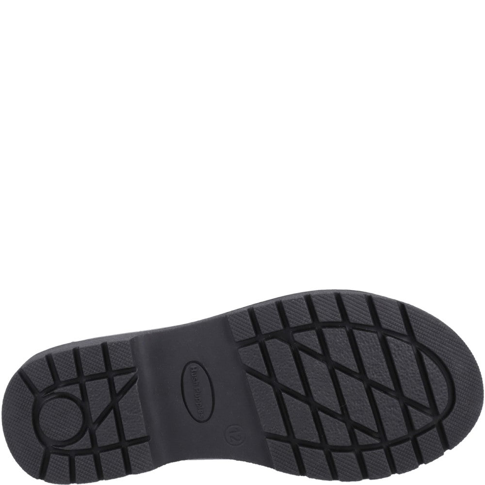 Girls' Hush Puppies Lydia Patent Senior School Shoe