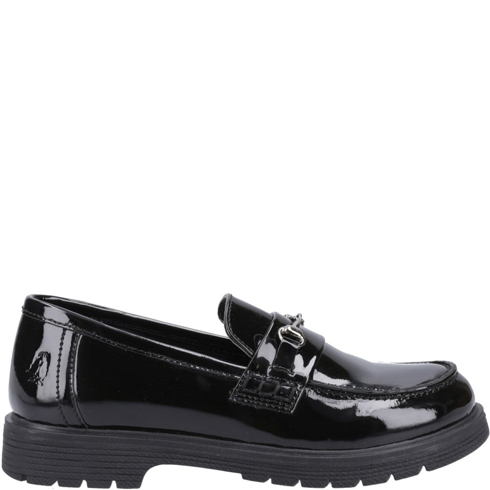 Girls' Hush Puppies Lydia Patent Senior School Shoe