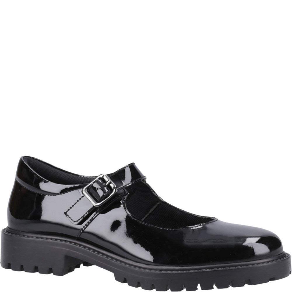 Girls' Hush Puppies Aurora Patent Junior School Shoe