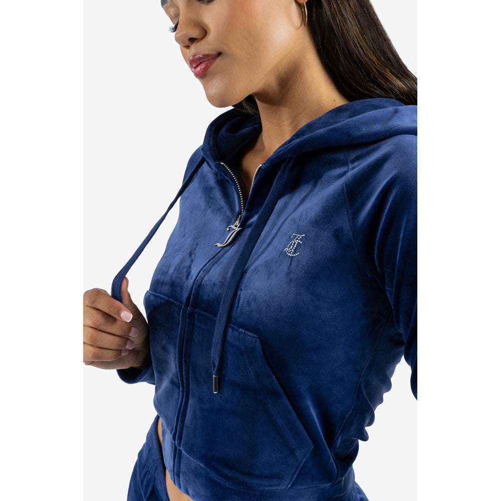 Women's Juicy Couture Classic Velour Hoodie With Juicy Logo