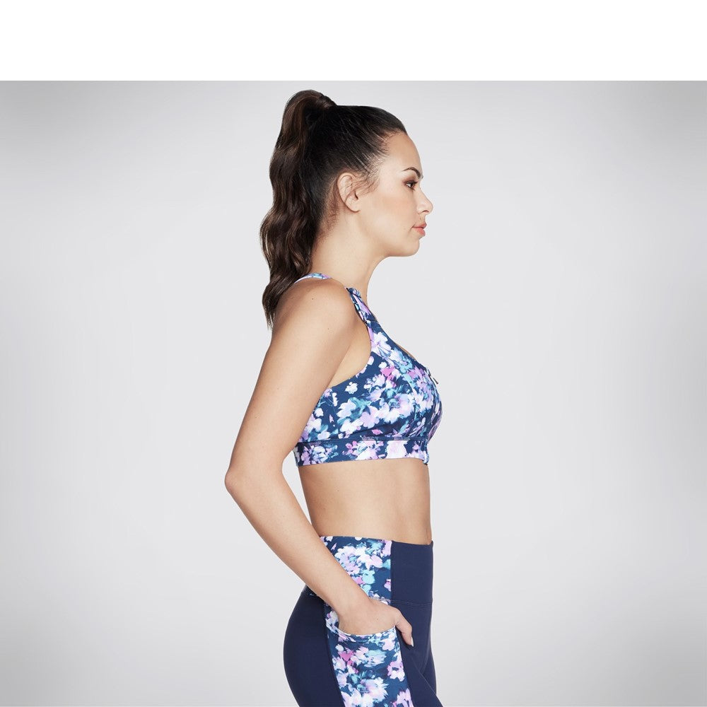 Women's Skechers Misty Floral Zip Front Bra
