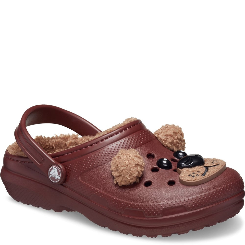 Kids' Crocs Classic Lined Fun Lab Bear Junior Clogs
