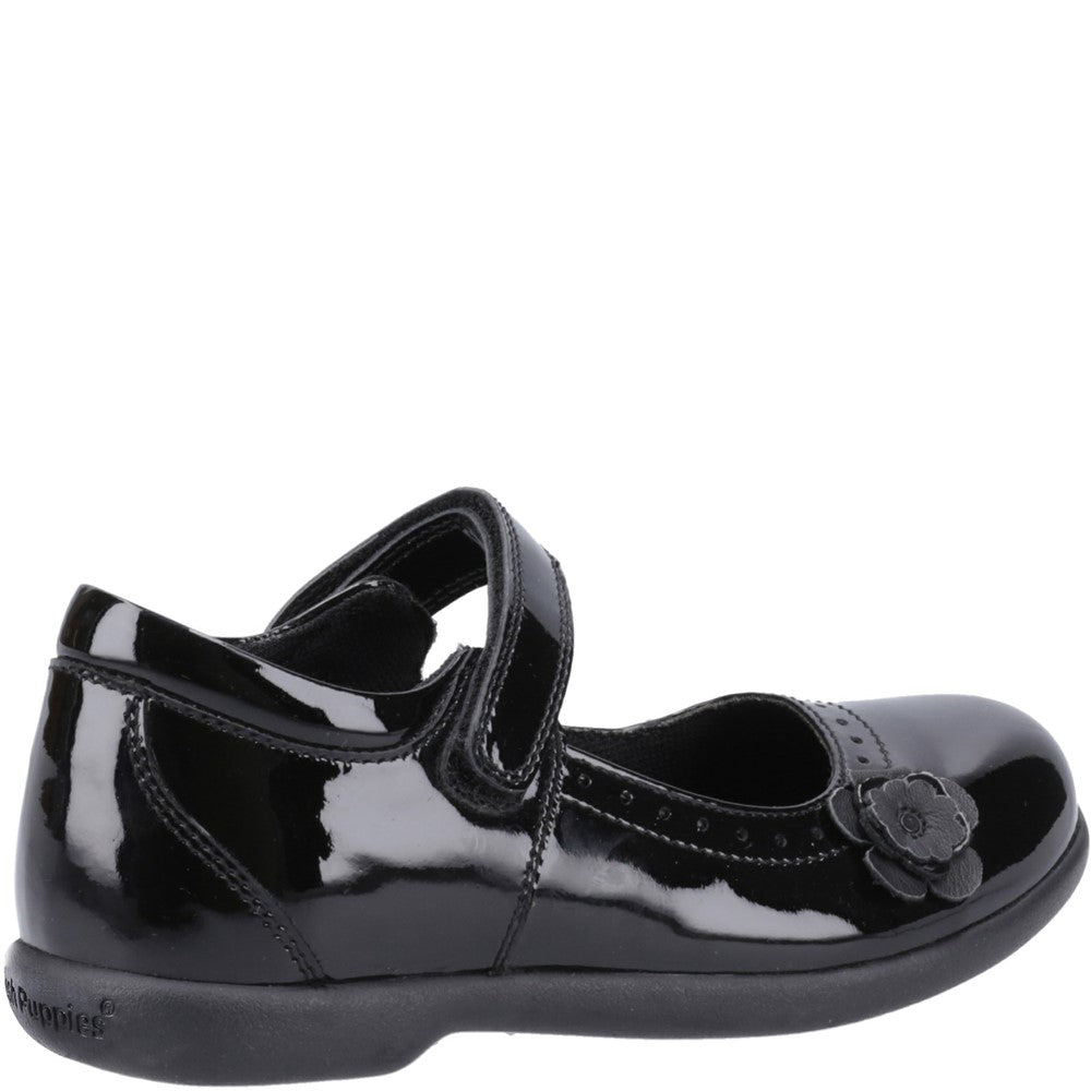 Girls' Hush Puppies Bethany Patent Senior School Shoe (Junior 6)