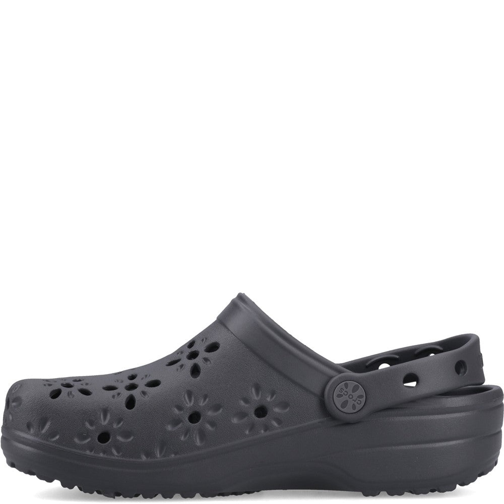 Unisex Crocs Classic Floral Cut Out Clog