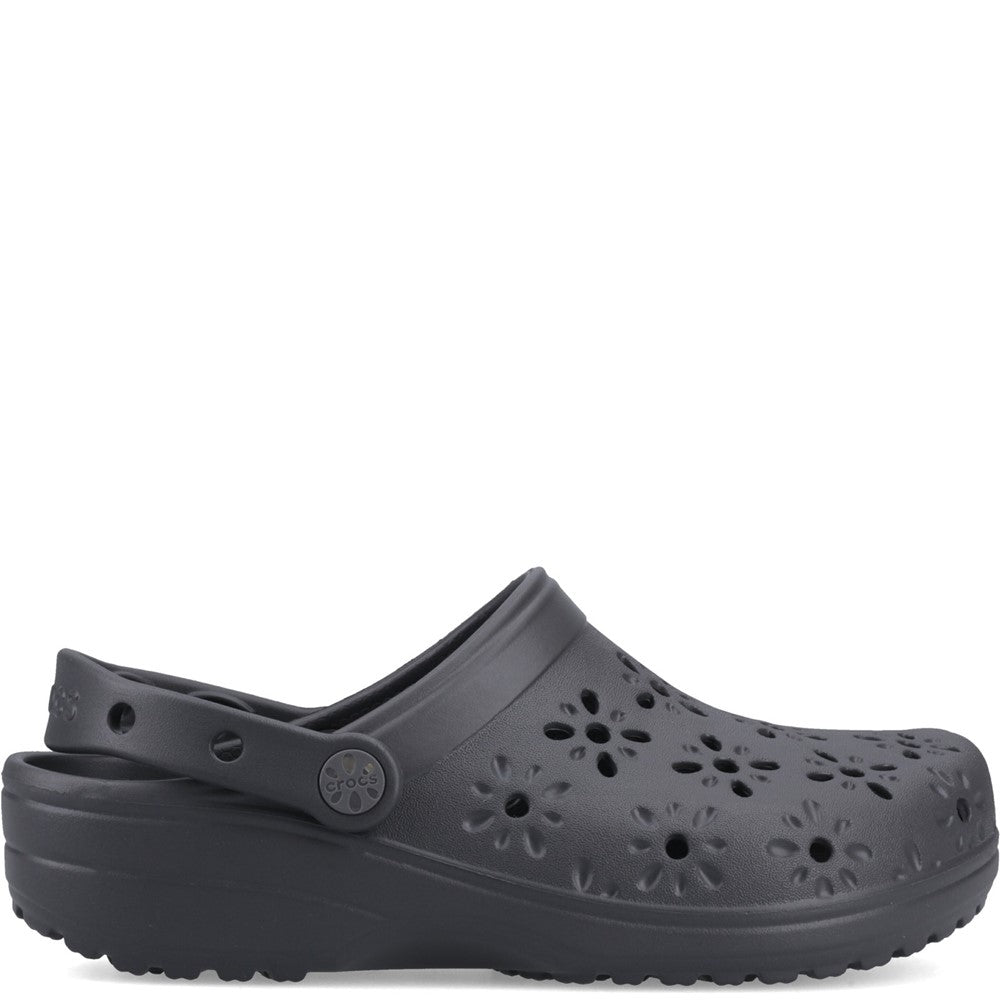 Unisex Crocs Classic Floral Cut Out Clog
