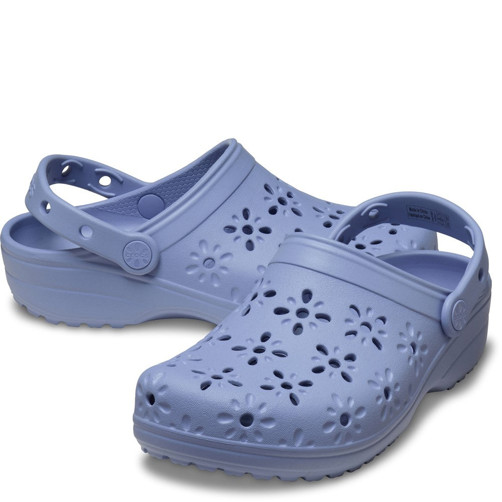 Unisex Crocs Classic Floral Cut Out Clog
