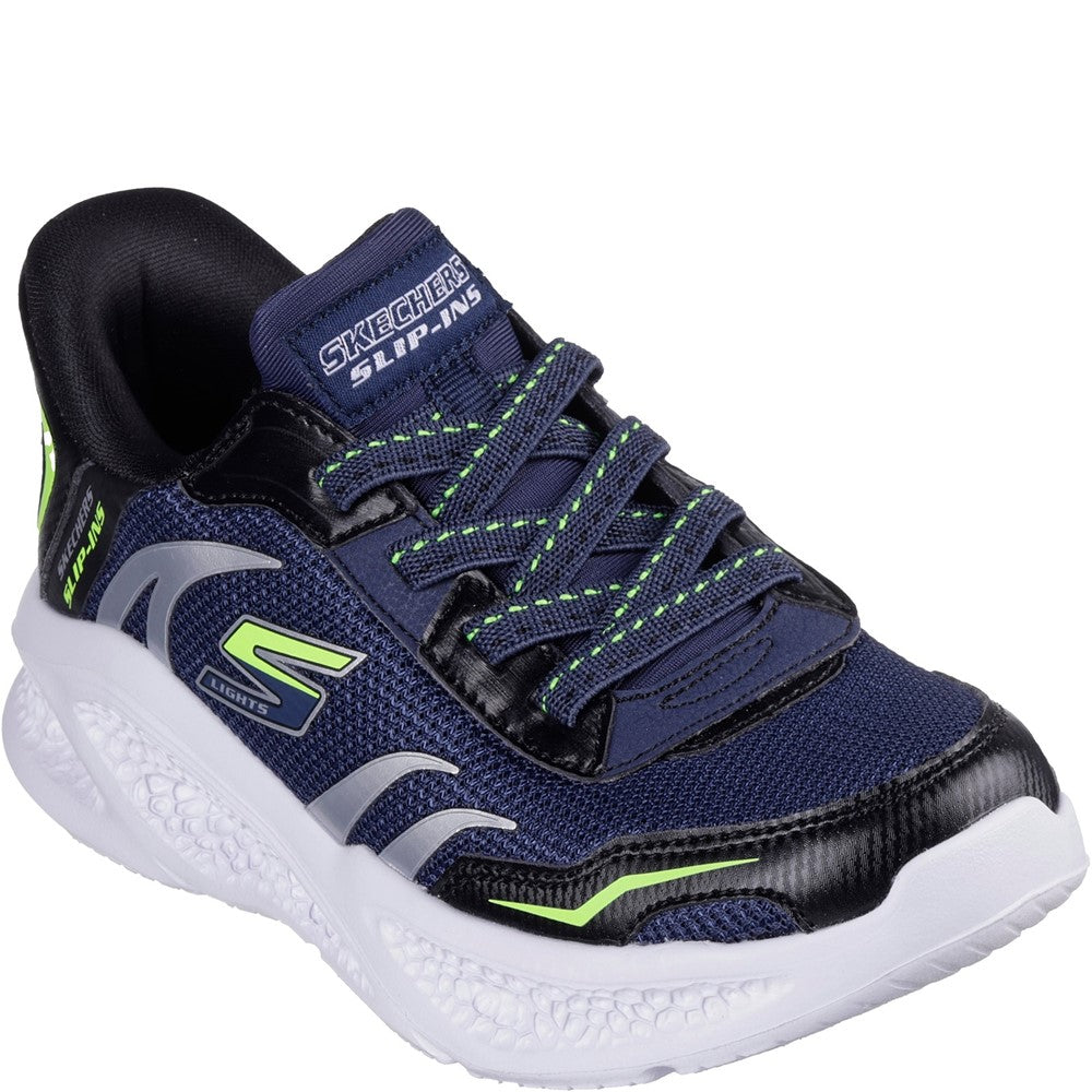 Boys' Skechers Meteor-Lights Brisk-Beams Trainers