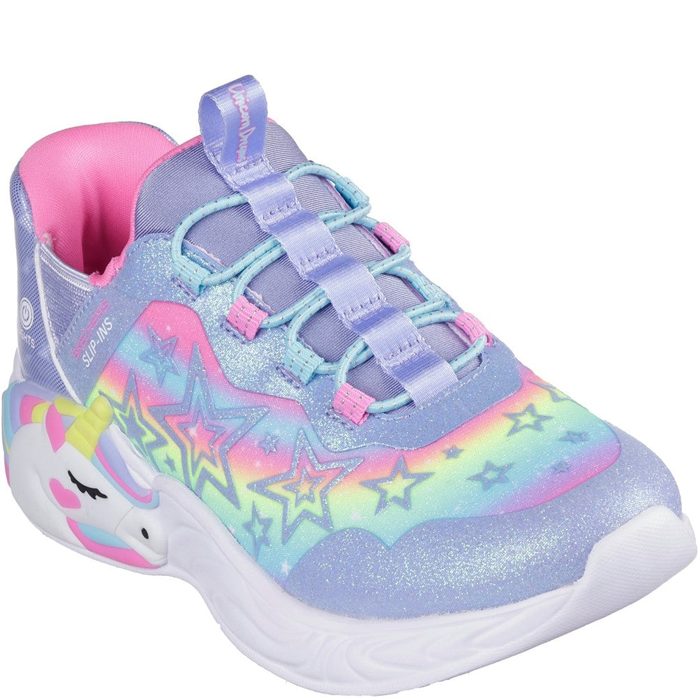 Girls' Skechers Unicorn Dreams Starry Lite Trainer