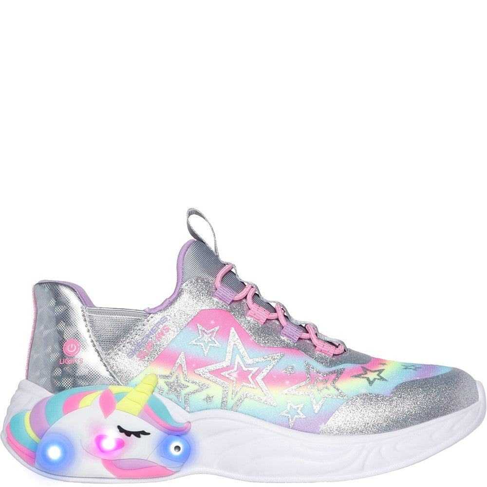 Girls' Skechers Unicorn Dreams Starry Lite Trainer