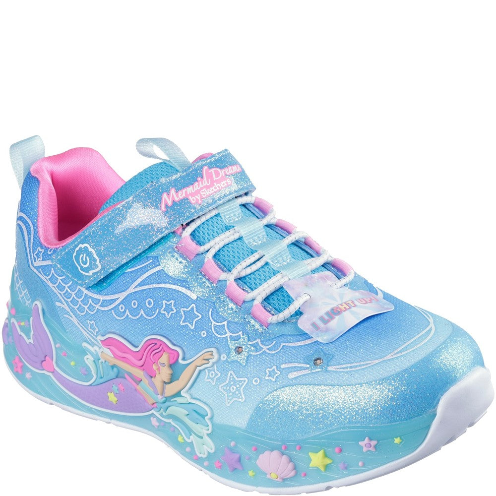 Girls' Skechers S-Lights Mermaid Dreams Trainers