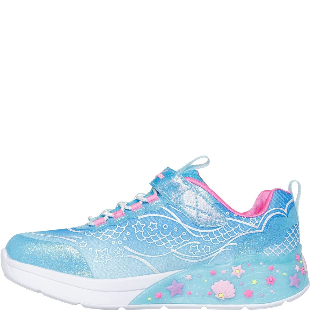 Girls' Skechers S-Lights Mermaid Dreams Trainers