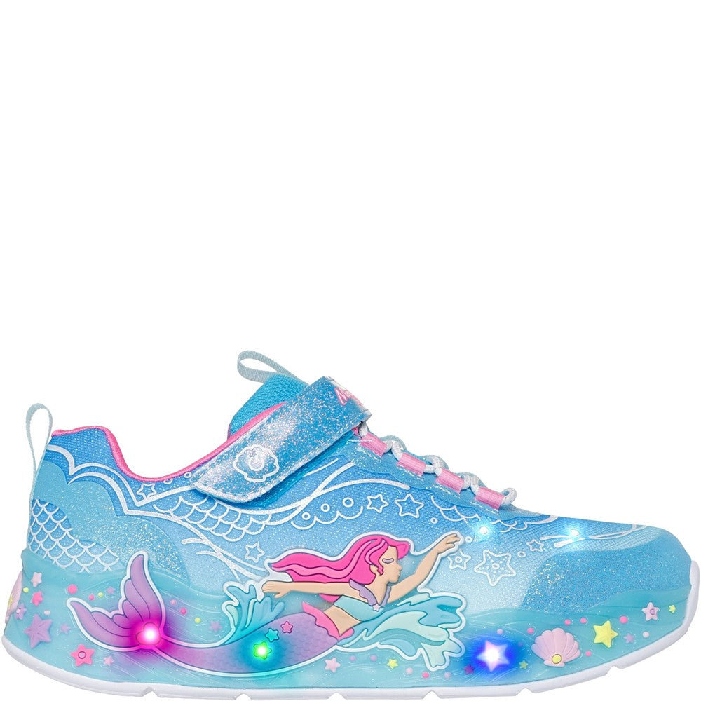 Girls' Skechers S-Lights Mermaid Dreams Trainers