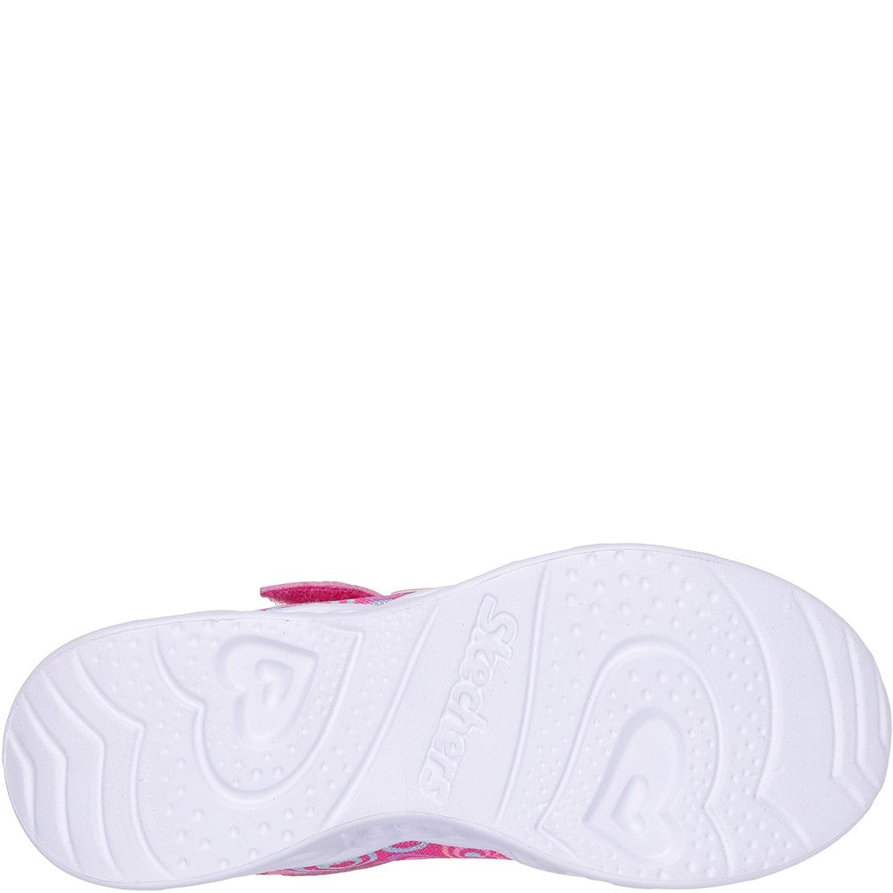 Girls' Skechers Heart Lights Boogie Love Trainers
