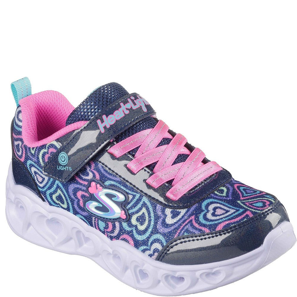Girls' Skechers Heart Lights Boogie Love Trainers