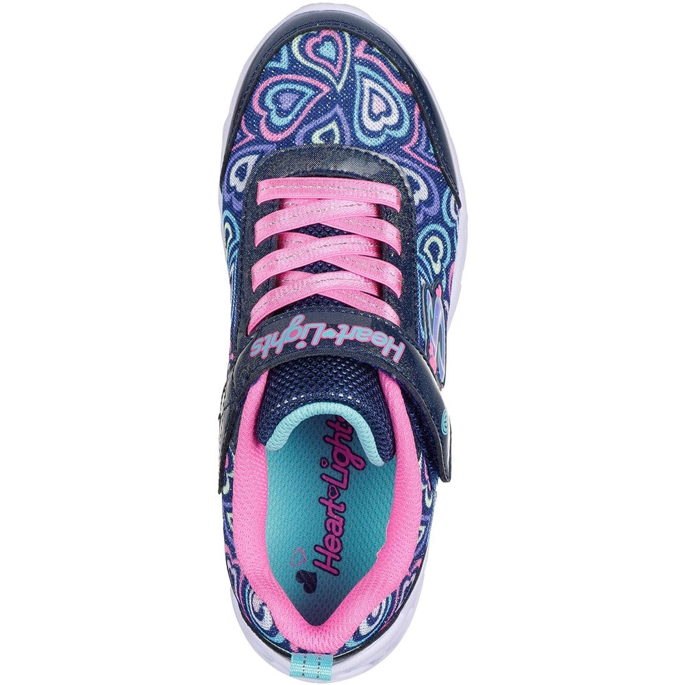 Girls' Skechers Heart Lights Boogie Love Trainers
