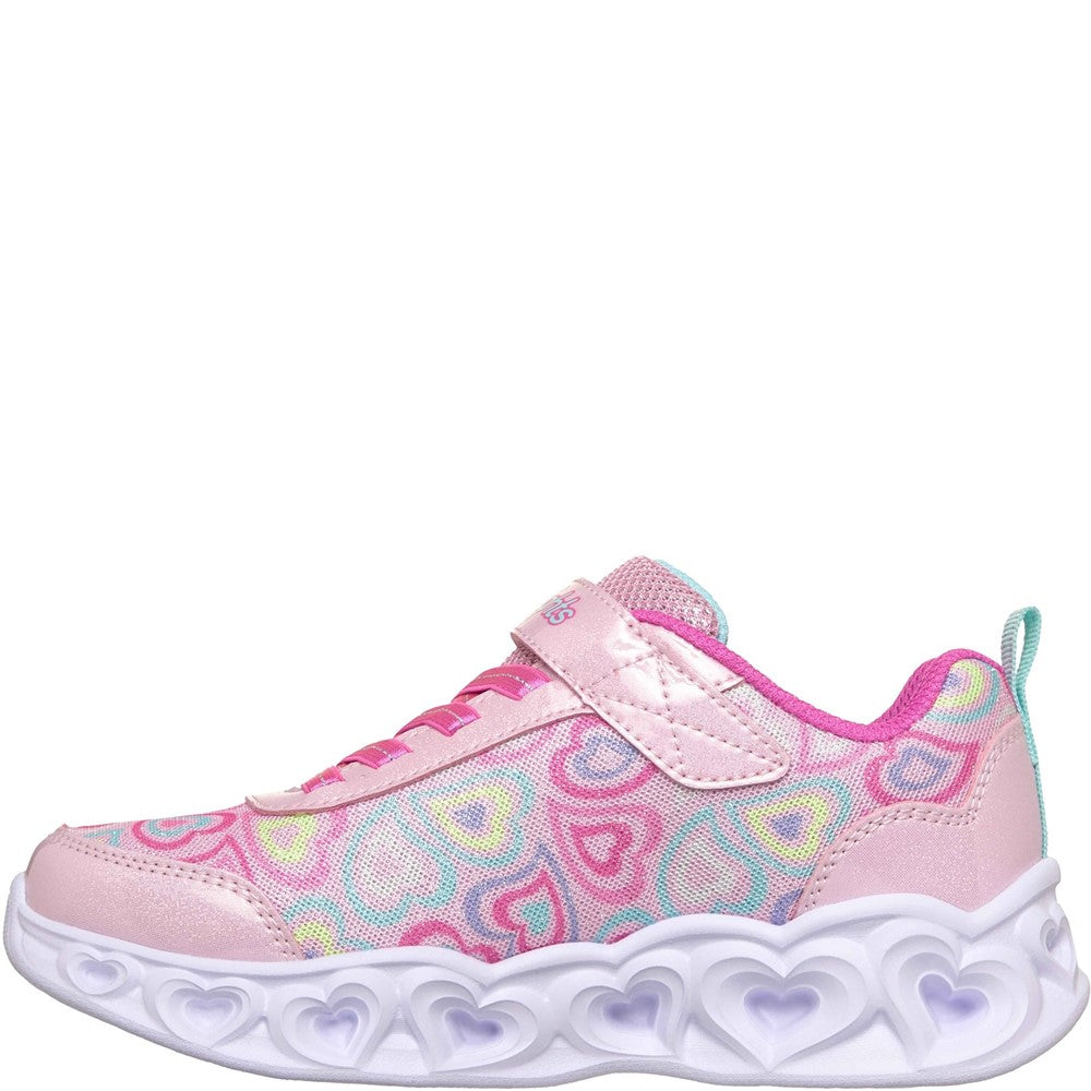 Girls' Skechers Heart Lights Boogie Love Trainers
