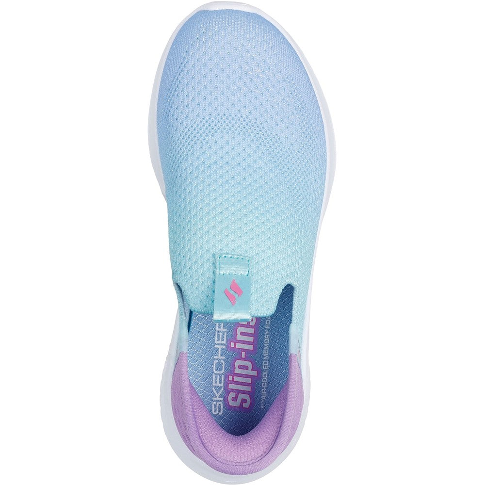 Girls' Skechers Ultra Flex 3.0 Color Boost Trainers