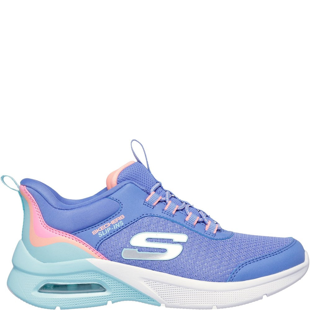 Girls' Skechers Microspec Max Colour Trifecta Trainer