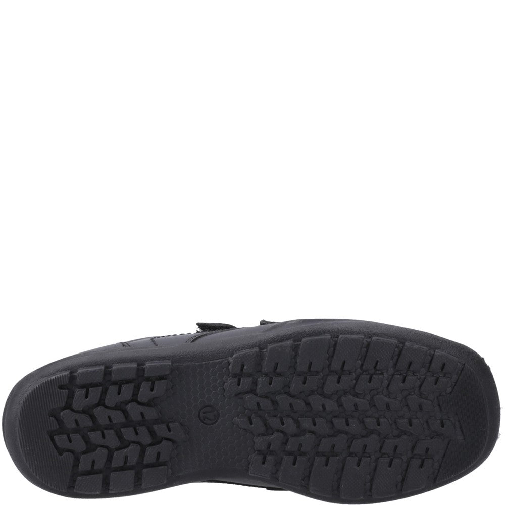 Boys' Hush Puppies Maddox Touch Fastening Senior XL School Shoes