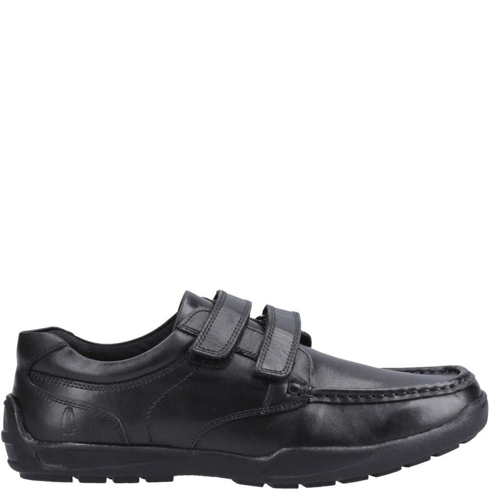 Boys' Hush Puppies Maddox Touch Fastening Senior XL School Shoes