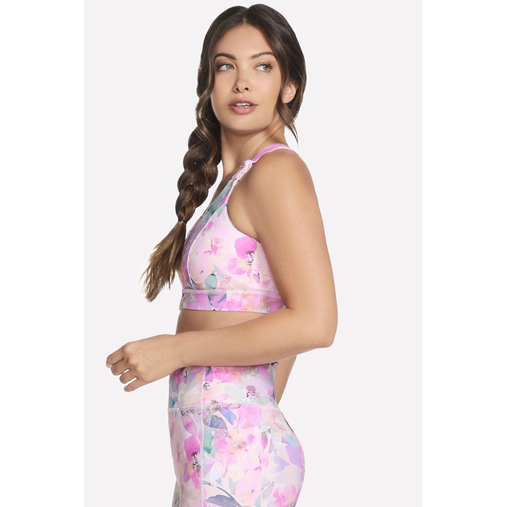 Women's Skechers GoWalk Seascape Floral Zip Front Bra