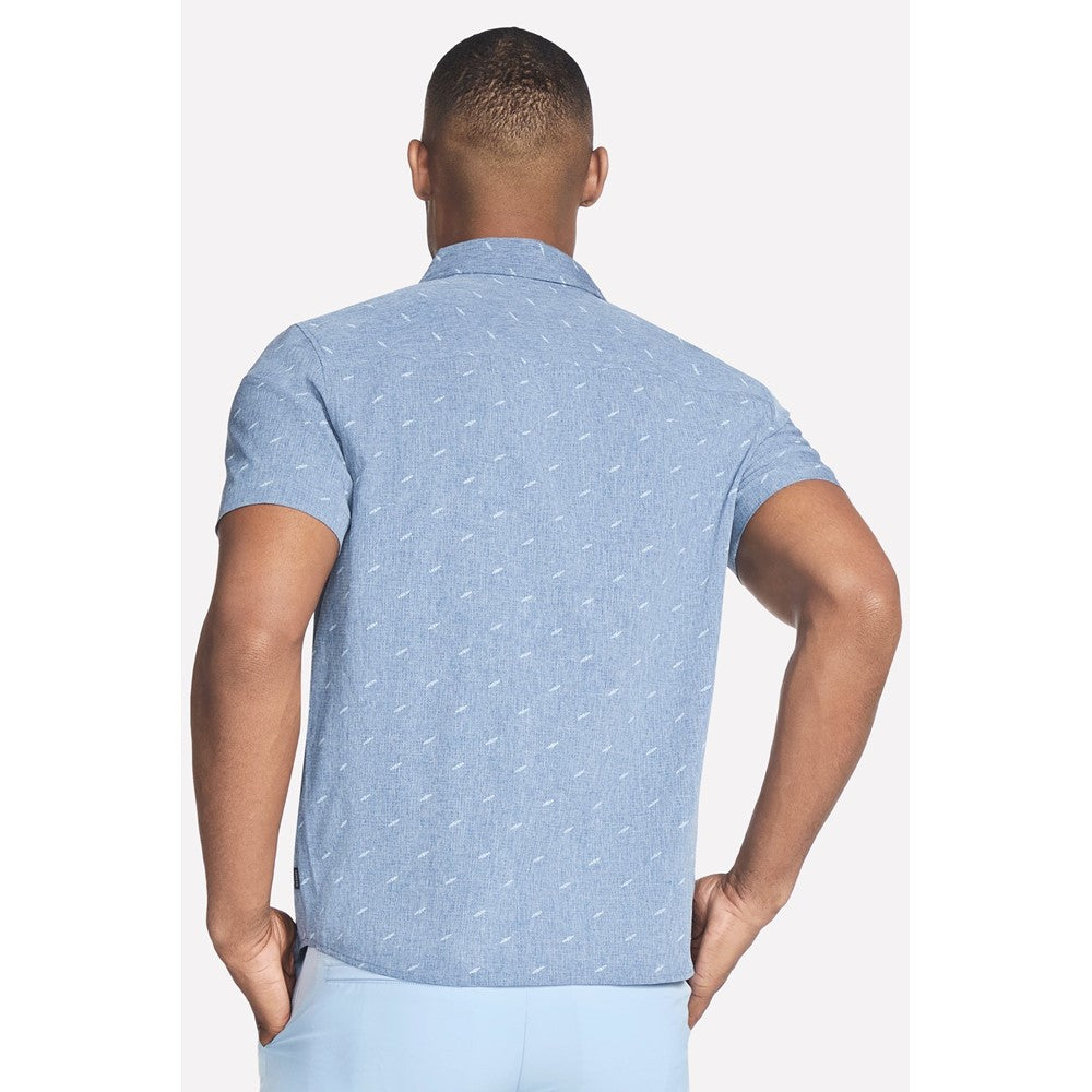 Men's Skechers GO WALK Air Printed Short Sleeve Shirt