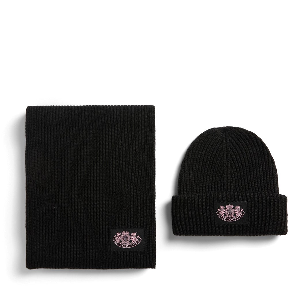 Women's Juicy Couture Crest Scarf/Beanie Set