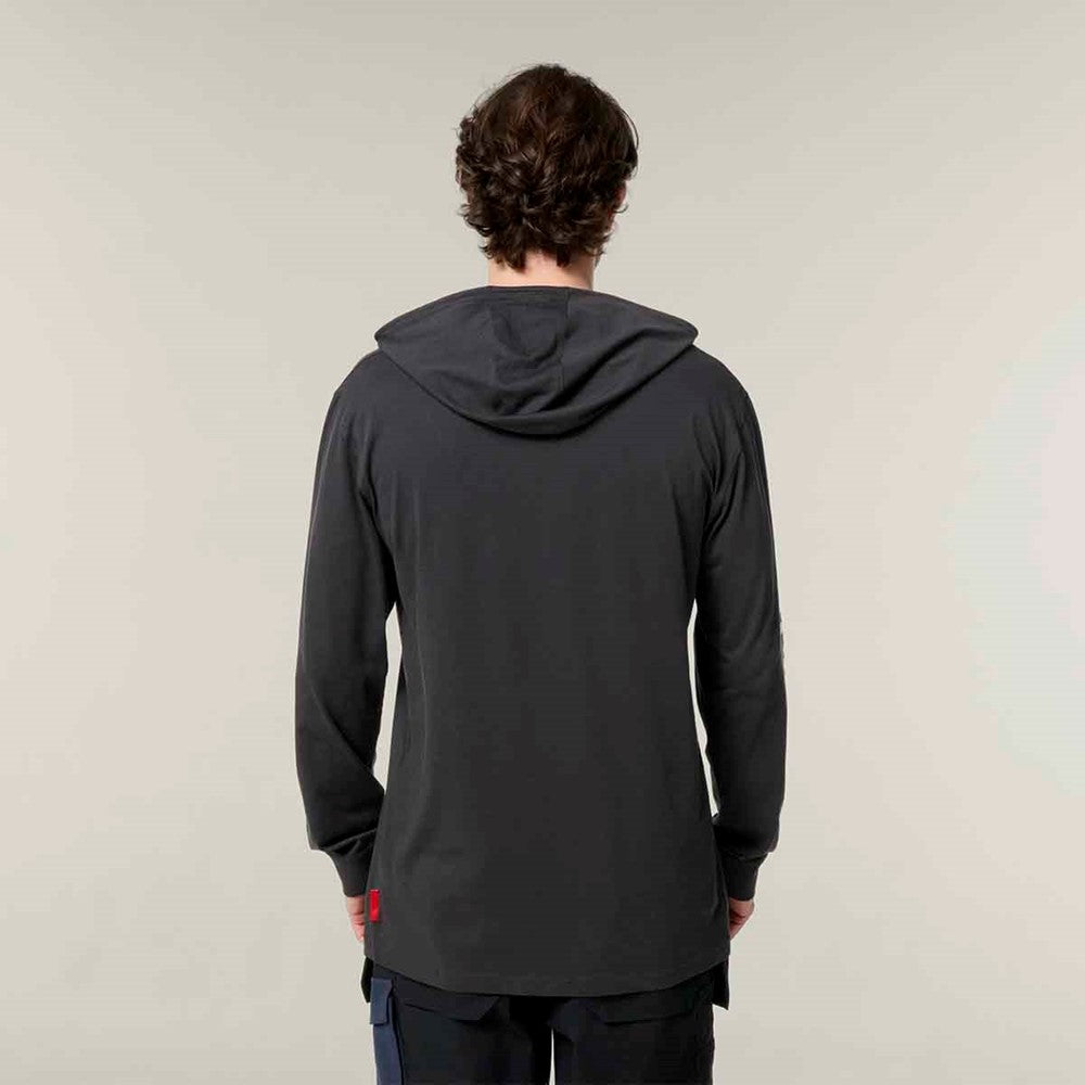 Men's Hard Yakka Hooded Long Sleeve Tee