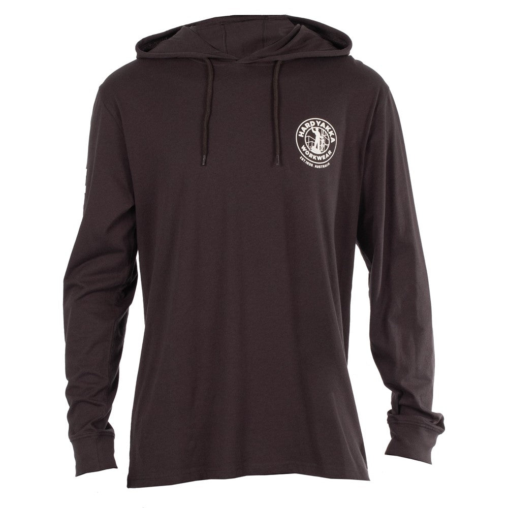 Men's Hard Yakka Hooded Long Sleeve Tee