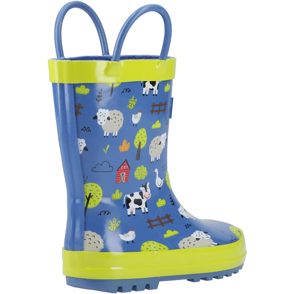 Kids Cotswold Puddle Waterproof Pull On Wellington Boots