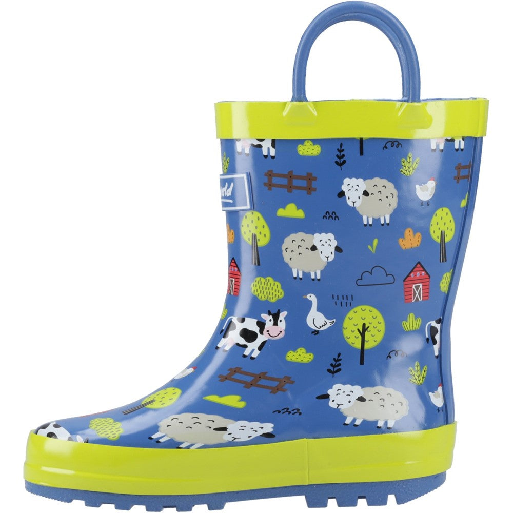Kids Cotswold Puddle Waterproof Pull On Wellington Boots