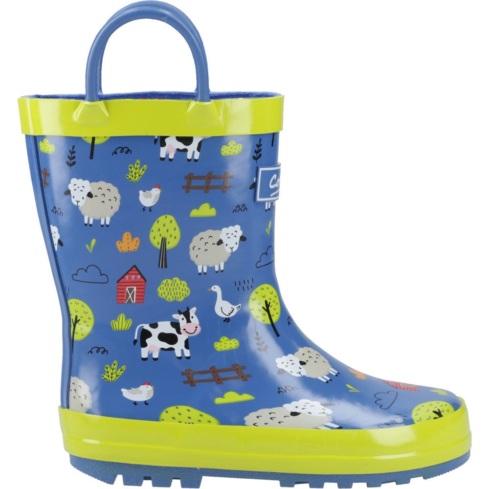 Kids Cotswold Puddle Waterproof Pull On Wellington Boots