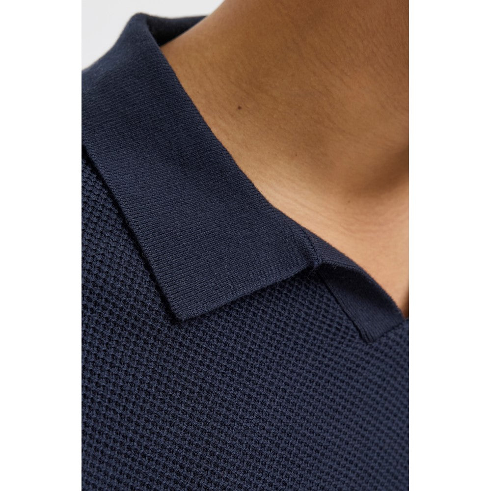 Men's Jack & Jones Easton Premium split neck knitted polo