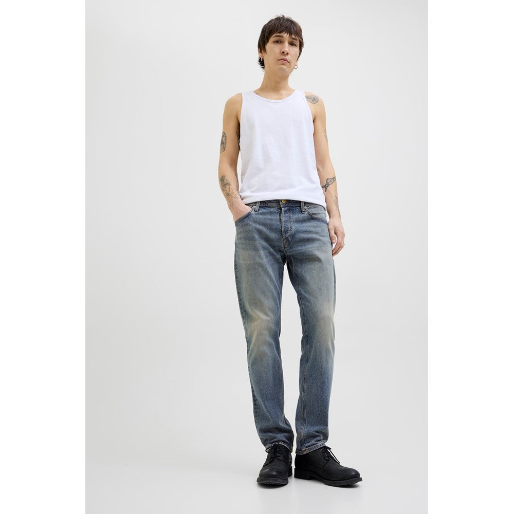 Men's Jack & Jones Mike Tapered Mid-Wash Jeans