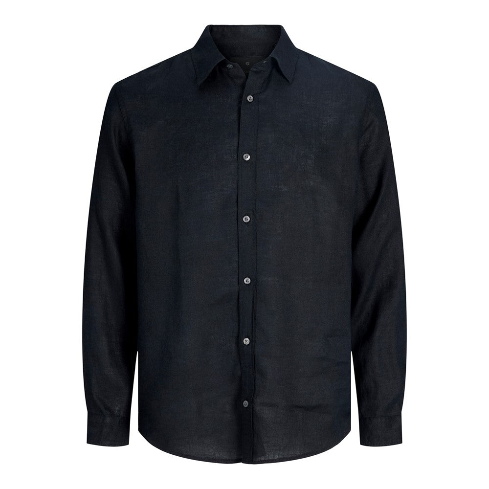 Men's Jack & Jones Jack & Jones linen shirt in Black