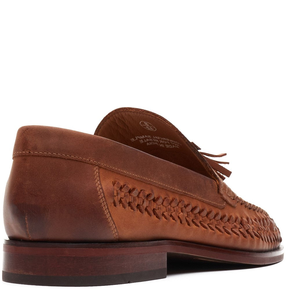 Men's Base London Bracken Leather Weave Loafer