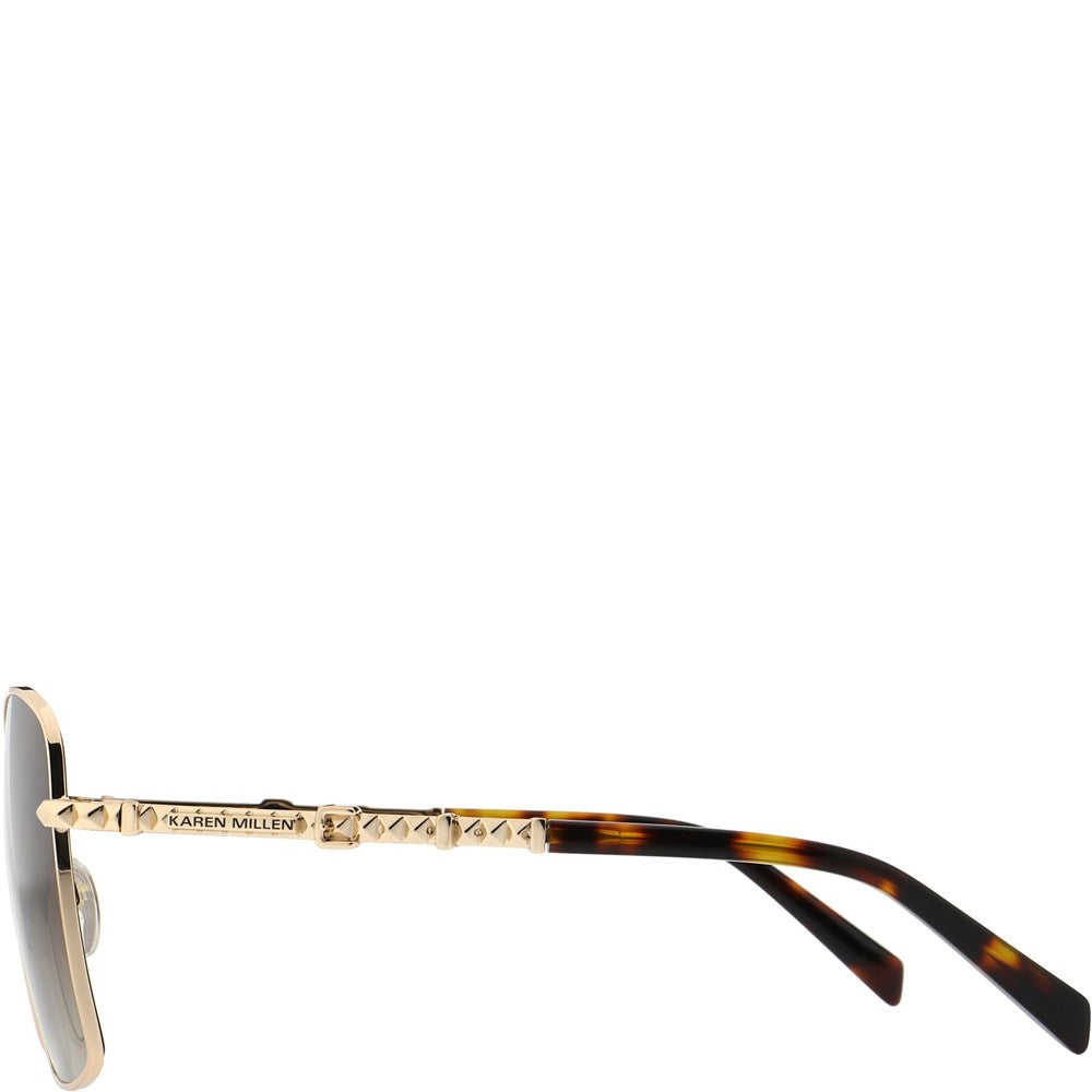 Women's Karen Millen Gold Metal Sunglasses