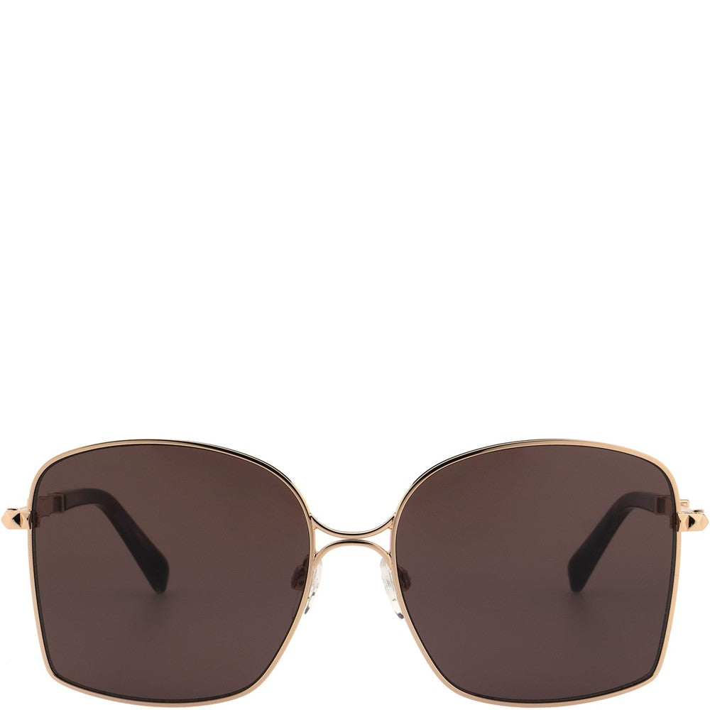 Women's Karen Millen Rose Gold Metal Sunglasses