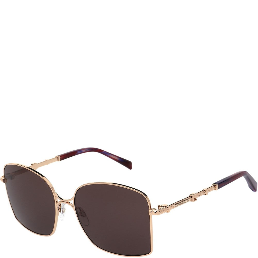 Women's Karen Millen Rose Gold Metal Sunglasses