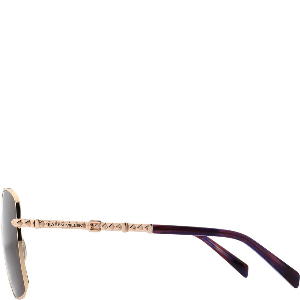 Women's Karen Millen Rose Gold Metal Sunglasses