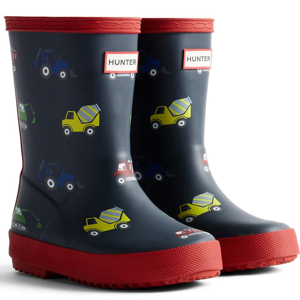 Kids' Hunter Kids First Construction Print Boot