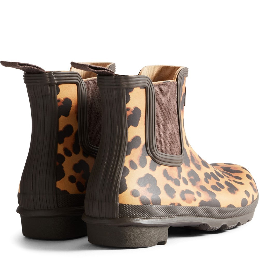 Women's Hunter Original Chelsea Leopard Print Boot